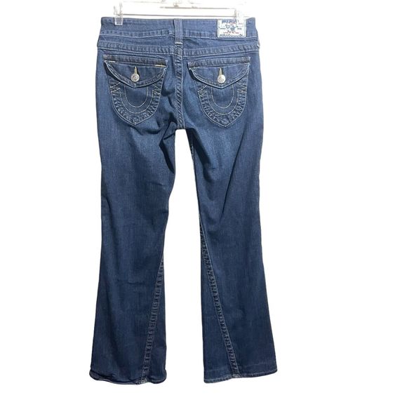 True Religion Flare Jeans Women’s 30 Twisted Hem Hemmed Altered Style WAK2075E4 - Picture 1 of 14